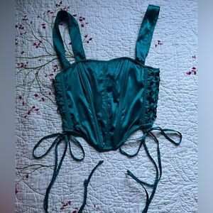 Urban Outfitters Teal Corset Top
